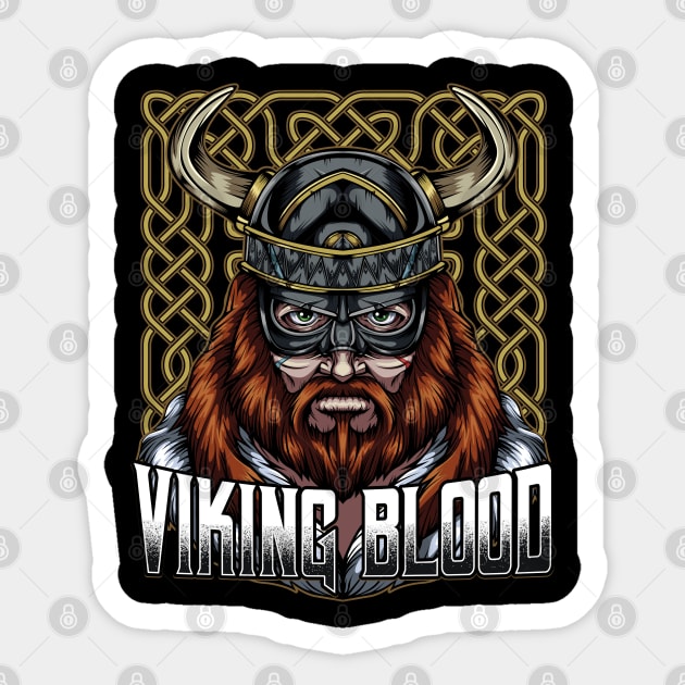 Vikings - Norse Viking Blood Nordic Medieval Warrior Sticker by Lumio Gifts